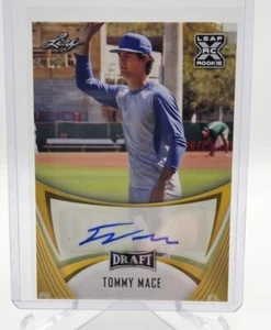 2021 Leaf Draft Tommy Mace Gold Auto, Cleveland Guardians Card # BA-TM2 - Picture 1 of 2
