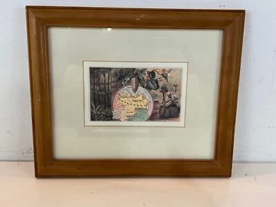 Ant Venezuela Cocoa Smuggling Activism Miniature Map Colored Lithograph Framed - Image 1 of 4