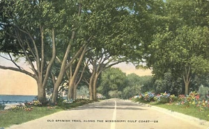 Alte spanische Spur entlang der Golfküste von Mississippi Postkarte - Bild 1 von 2