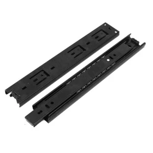 Furniture Drawer Telescopic 3-fold Ball Bearing Rail Slides 10" Length 2pcs - Picture 1 of 2