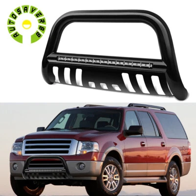 Bull Bar Push Bumper Grille Guard for 2004-2023 Ford F-150 Pickup w/ Led Lights Foto 1 de 4