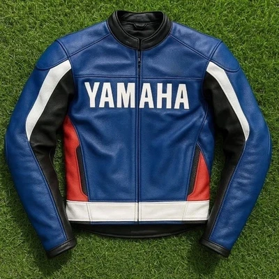 Yamaha Racing Motorbike Leather Jacket MotoGP New Yamaha Motorcycle Biker Jacket - Image 1 of 3