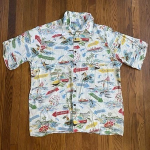 Vintage Reyn Spooner Mermaid Arrows Vacation Destination Hawaiian Shirt mens 2XL - Picture 1 of 7
