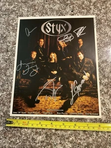 STYX BAND SIGNED BY ALL SIX MEMBERS, 8x10 PHOTO NO COA STYXWORLD.COM - Picture 1 of 16