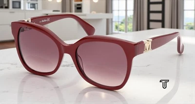 Gafas de sol para mujer MaxMara MM0014 66F rojo brillante degradado marrón plástico 56 mm Foto 1 de 4