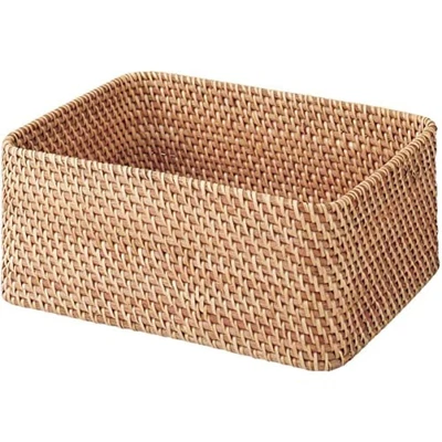 MUJI Overlapping Rattan Rectangular Basket Medium (V) Approx. Width 36 x Depth 2 - Image 1 of 4