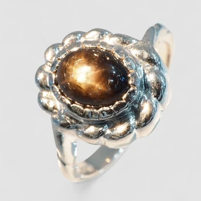 Gorgeous Black Star Sapphire Rare 2.41Ct 925 Sterling Silver Thai Gemstone Rings - Image 1 of 4