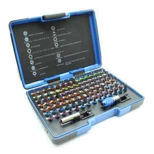 TMAX 100pc Color Coded Impact Ready Security Bits Screwdriver Set 2 Quick Chucks - Picture 1 of 3