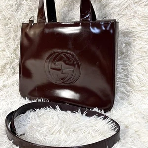 discount! Gucci Shoulder Bag 2Way Interlocking Handbag m2_0622 - Imagen 1 de 11