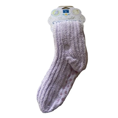 Earth Therapeutics Shea Butter Moisture Cozy Lavender Socks OSFM New - Image 1 of 4
