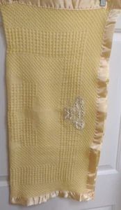 Kidgets Babydecke Engel Teddybär Heaven Sent gelb Thermo Waffelmuster - Bild 1 von 11