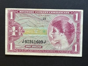 54079 USA Military Money 1 Dollar S: 641 MILITARY VIETNAM WAR Crisp No Fold - Picture 1 of 2