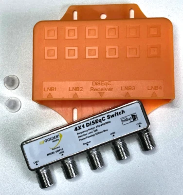 Interruttore DISEqC 4x1 GM410 4x1 DISEqC switch Diseq Switch - Immagine 1 di 2