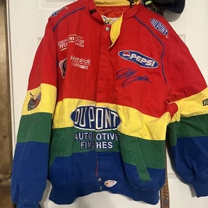 Vtg Jeff Gordon Racing Jacket Chase Authentic XL Nascar DuPont Rainbow Rare - Picture 1 of 6