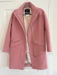 NWOT J.Crew Cocoon Wool Pale Blush Coat Italian Stadium Cloth Size 00 $365 - Picture 1 of 9