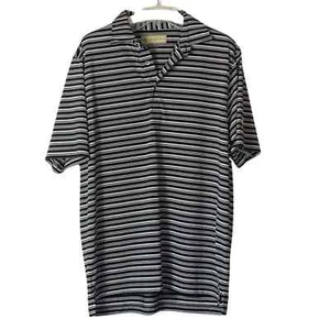 Donald Ross Black Stripe Polo - Large - Picture 1 of 6