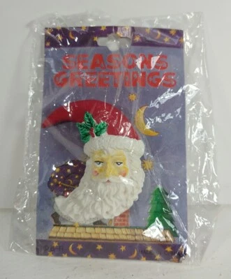 Moon Shaped Santa Pin Brooch - 2.5 Inches - New - Image 1 of 4