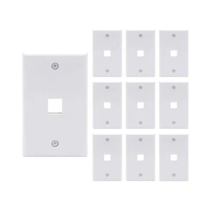 10 Packs Wall Plate 1 Port White Unbreakable Toggle Outlet Cover - Picture 1 of 5
