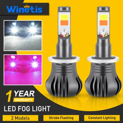 880 899 881 Strobe Flash Blink LED Driving Fog Light Bulb white purple car lamp - Image 1 of 4