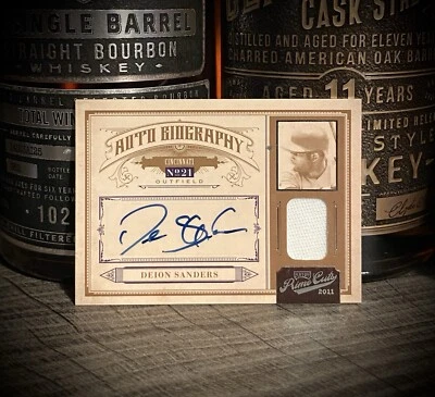 Deion Sanders Certified Auto Authentic Game Used Worn Jersey “12 Panini SSP 5/10 - Image 1 of 4