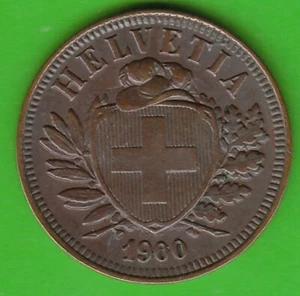 Coin Switzerland 2 Rappen 1900 better than very nice Leipzig - Picture 1 of 3