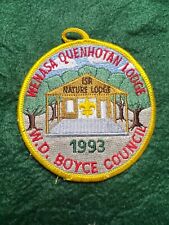 1993 Wenasa Quenhotan Lodge 23 Patch W.D. Boyce Council Boy Scouts BSA OA IL