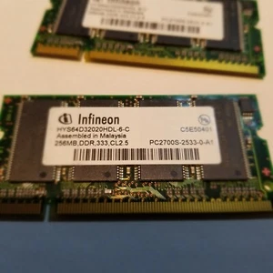 Infineon 256MB DDR PC2700S-2533-0-A1 333MHz CL2.5 Memory - Picture 1 of 3