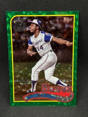 2024 Topps Series 2 Hank Aaron Green Foilboard /99 #89B2-2 - Image 1 of 2