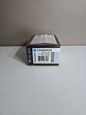 Genuine Lexmark C540H2CG High Yield Cyan Toner Cartridge New - Image 1 of 4