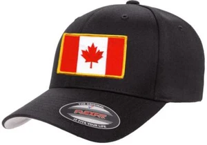 Canada Country Flag Flexfit 6277 Athletic Baseball Fitted Hat Cap - Picture 1 of 26