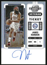 2022-23 Panini Contenders Optic Veteran Ticket Autograph James Harden Auto