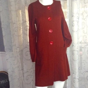 Kasper Sportswear "M" Duster, Wool/Acrylic Blend, Eclectic Granny, Cabincore, - Picture 1 of 5