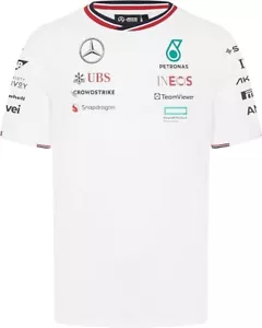 Mercedes AMG Petronas F1 Team Mens White T-shirt 2024 Size XL - Picture 1 of 2