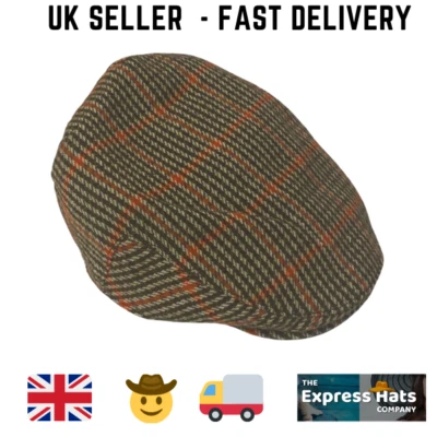 HAWKINS CLASSIC TWEED FLAT CAP  6 sizes, FAST DELIVERY 🚚💨 - Image 1 of 3