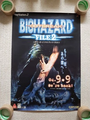 Biohazard Resident Evil Outbreak File.2 PS2 Capcom Promo B2 Poster - Image 1 of 4