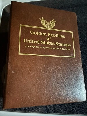 黄金复制品美国邮票精制复制品 22kt 黄金 17 张卡 — 第 1/4 张图片
