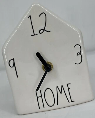 Rae Dunn “ Home ” Clock Glossy White Ceramic Decor (Batteries NOT Included) - Image 1 of 4