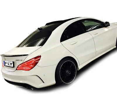 Heckspoiler passend für Mercedes CLA C 117 W117, spoilerlippe wing Schwarz Glanz - Bild 1 von 4
