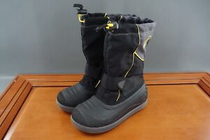 Kamik Snow Boots Solid Youth Size 1 Black Insulated Mid Calf Rain Boots