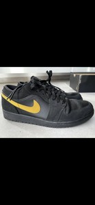 Las mejores ofertas en Jordan 1 Low Universidad Negro Oro | eBay