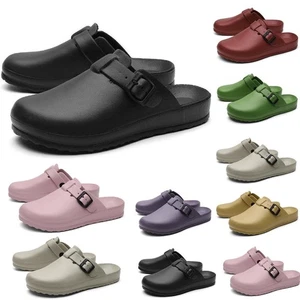 Womens Clogs Non-Slip Nurse Shoes House Beach Lightweight Garden Sandal Slippers - Picture 1 of 36