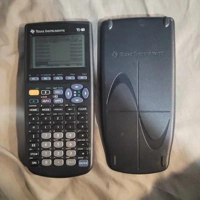 Texas Instruments TI-89 Graphing Calculator W/Back Cover & 4x AAA Batteries Nice - Image 1 of 4