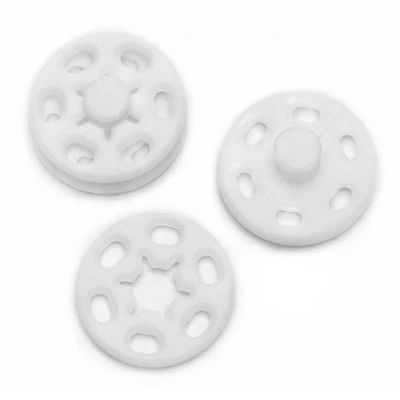 60 Sets 15mm 0.59inch Plastic Snaps, Sew-on Buttons, Fasteners, Clothing, DIY - Image 1 of 4