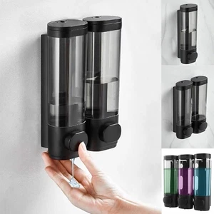 300ml Seifenspender Wandbefestigung Flüssigseifenspender Wandmontage Schwarz - Bild 1 von 10
