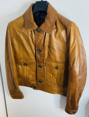 GANT The Leather Ike Mens Jacket 7006201 Cognac Size Large 42” Fitted - Image 1 of 4