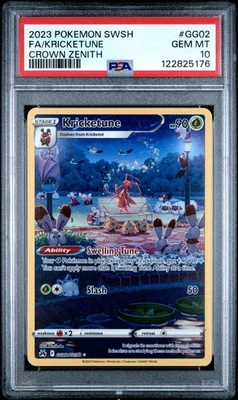 2023 POKEMON SWORD & SHIELD CROWN ZENITH #GG02 FULL ART/KRICKETUNE PSA 10 - Image 1 of 2