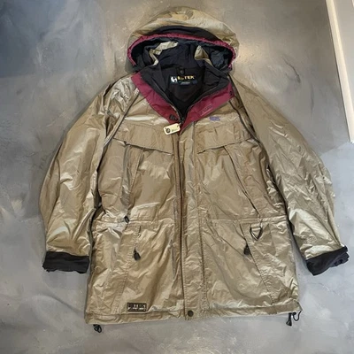 Eddie Bauer EBTek Goretex Jacket Coat Mens M Green Weatherproof Hood Ripstop - Image 1 of 4