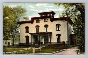 Rutland VT-Vermont, Business College, Antique, Vintage c1909 Souvenir Postcard - Picture 1 of 2