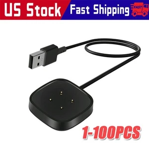 Wireless Charger For Fitbit Sense Versa 3 4 Watch USB Fast Charging Dock Cable - Picture 1 of 12