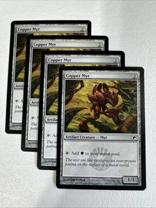 X4 Copper Myr - NM/MINT Regular #158 Scars of Mirrodin MTG Magic Playset - Picture 1 of 2